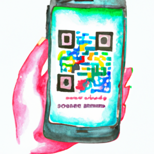 Un smartphone scaneaz un cod qr colorat 512x512 99160121