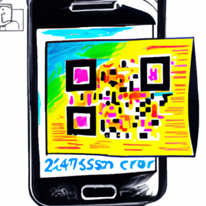 Un smartphone scaneaz un cod qr colorat 512x512 55841331