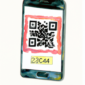 Un smartphone scaneaz un cod qr watercol 512x512 60254285