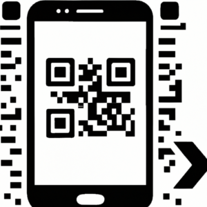 Un smartphone scannd un cod qr black and 512x512 71604441