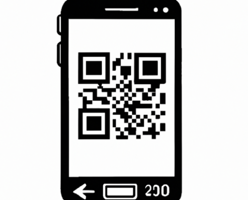 Un smartphone scannd un cod qr black and 512x512 81144401