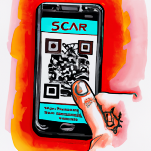 Un smartphone scaneaz un cod qr watercol 512x512 37864449