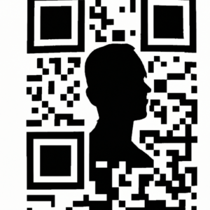 O persoan scannd un cod qr black and whi 512x512 69142945