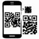 Un smartphone scannd un cod qr black and 512x512 57483541